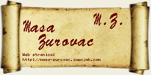 Maša Zurovac vizit kartica